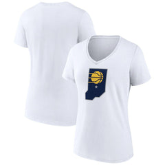 Indiana Pacers Women's Alternate Logo V-Neck T-Shirt White - NBA
