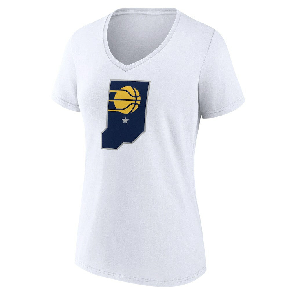 Indiana Pacers Women's Alternate Logo V-Neck T-Shirt White - NBA