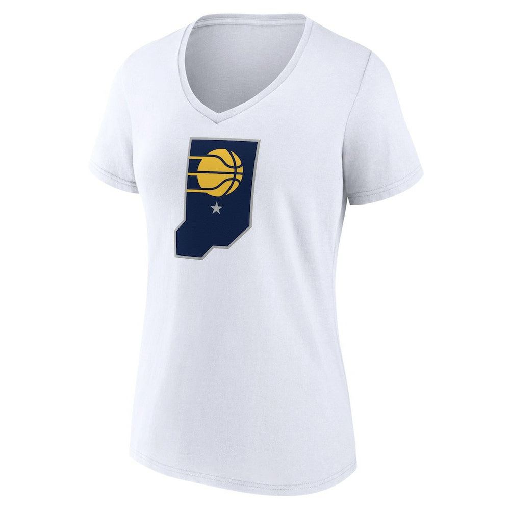 Indiana Pacers Women's Alternate Logo V-Neck T-Shirt White - NBA