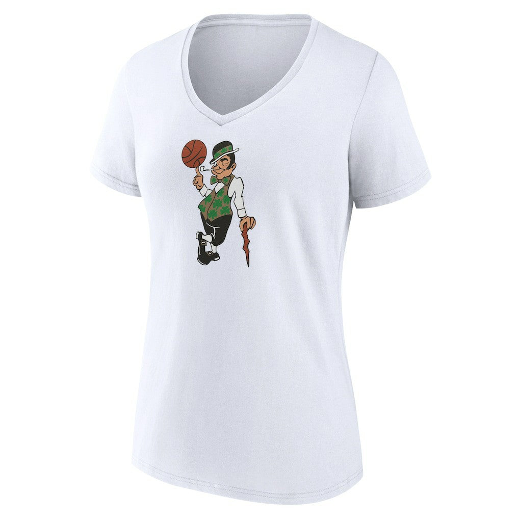 Boston Celtics Women's Alternate Logo V-Neck T-Shirt White - NBA
