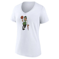 Boston Celtics Women's Alternate Logo V-Neck T-Shirt White - NBA