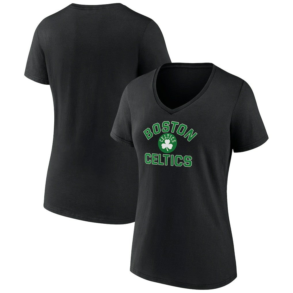 Boston Celtics Women's Overtime V-Neck T-Shirt Black - NBA