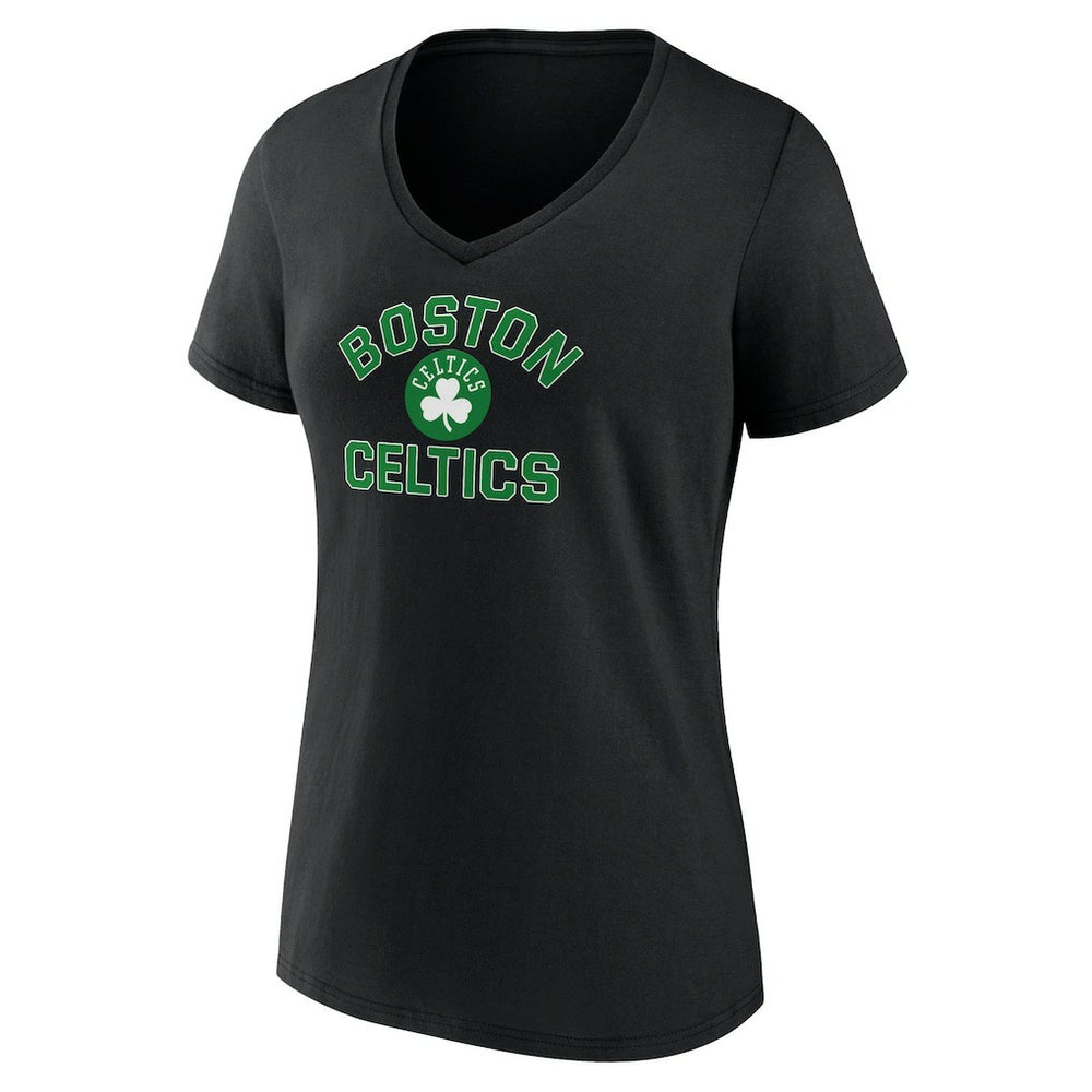 Boston Celtics Women's Overtime V-Neck T-Shirt Black - NBA