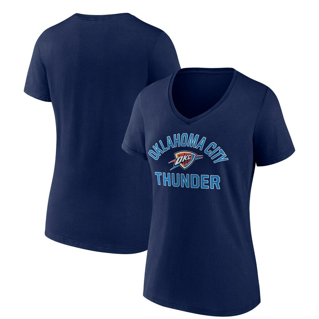 Oklahoma City Thunder Women's Overtime V-Neck T-Shirt Navy - NBA