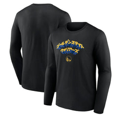 Golden State Warriors Japanese Heritage Long Sleeve T-Shirt Black - NBA