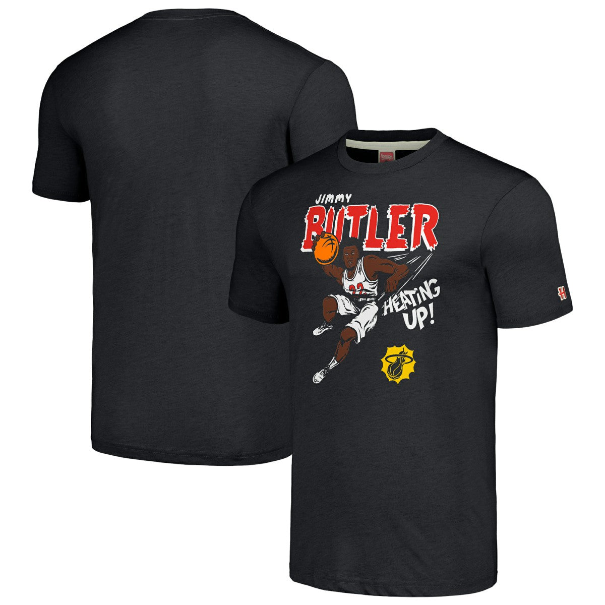 Jimmy Butler III Miami Heat Homage Comic Book Player Tri-Blend T-Shirt Black - NBA