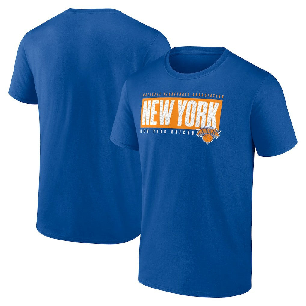 New York Knicks Blocked Out T-Shirt Blue - NBA