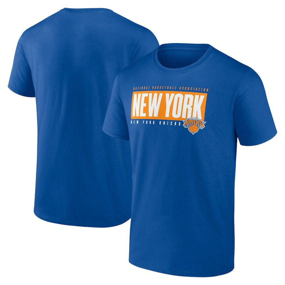 New York Knicks Blocked Out T-Shirt Blue - NBA