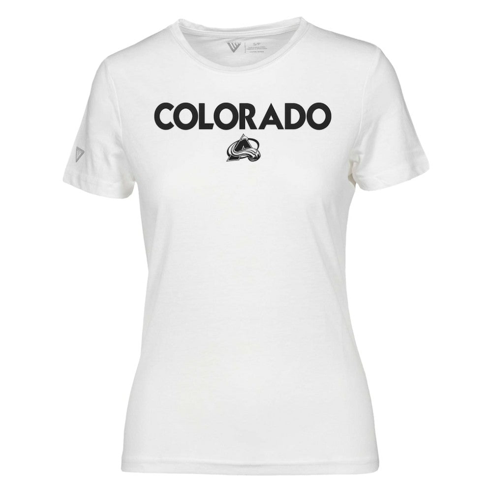 Colorado Avalanche Levelwear Women's Maddox City Capsule T-Shirt - White - NHL