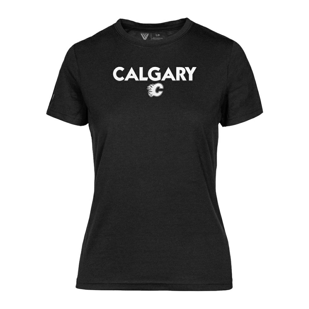 Calgary Flames Levelwear Women's Maddox City Capsule T-Shirt - Black - NHL