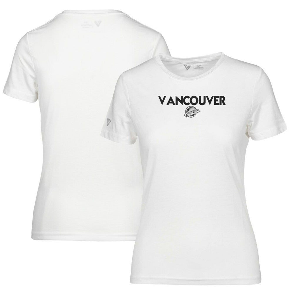 Vancouver Canucks Levelwear Women's Maddox City Capsule T-Shirt - White - NHL