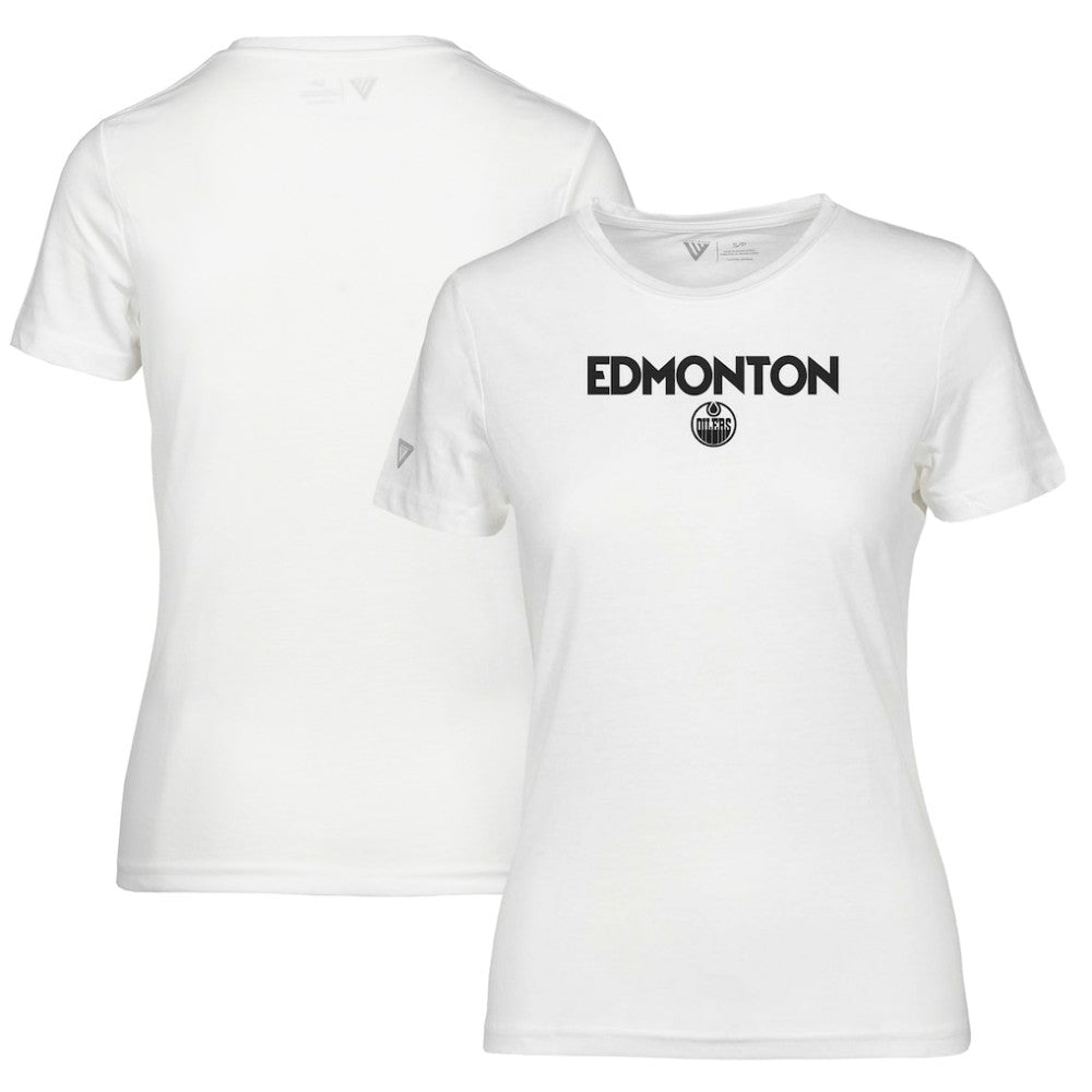 Edmonton Oilers Levelwear Women's Maddox City Capsule T-Shirt - White - NHL