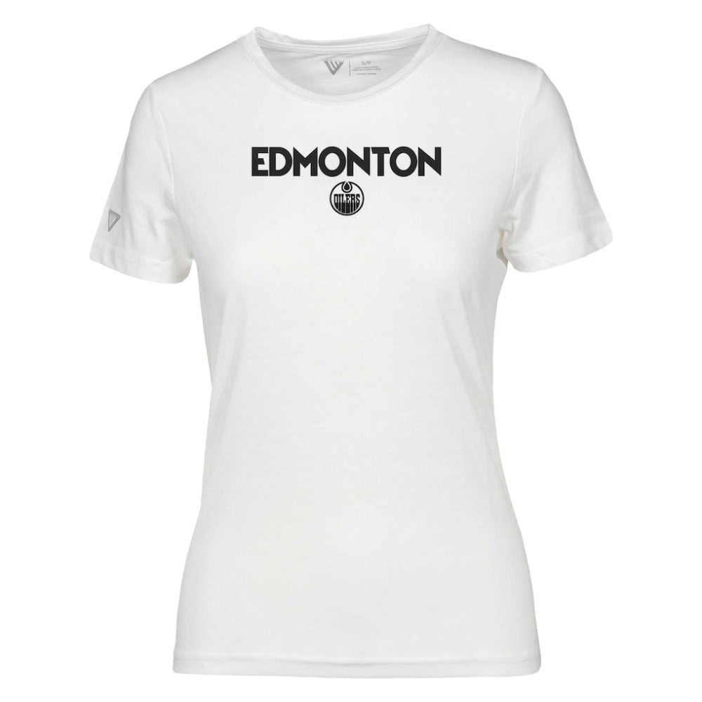 Edmonton Oilers Levelwear Women's Maddox City Capsule T-Shirt - White - NHL