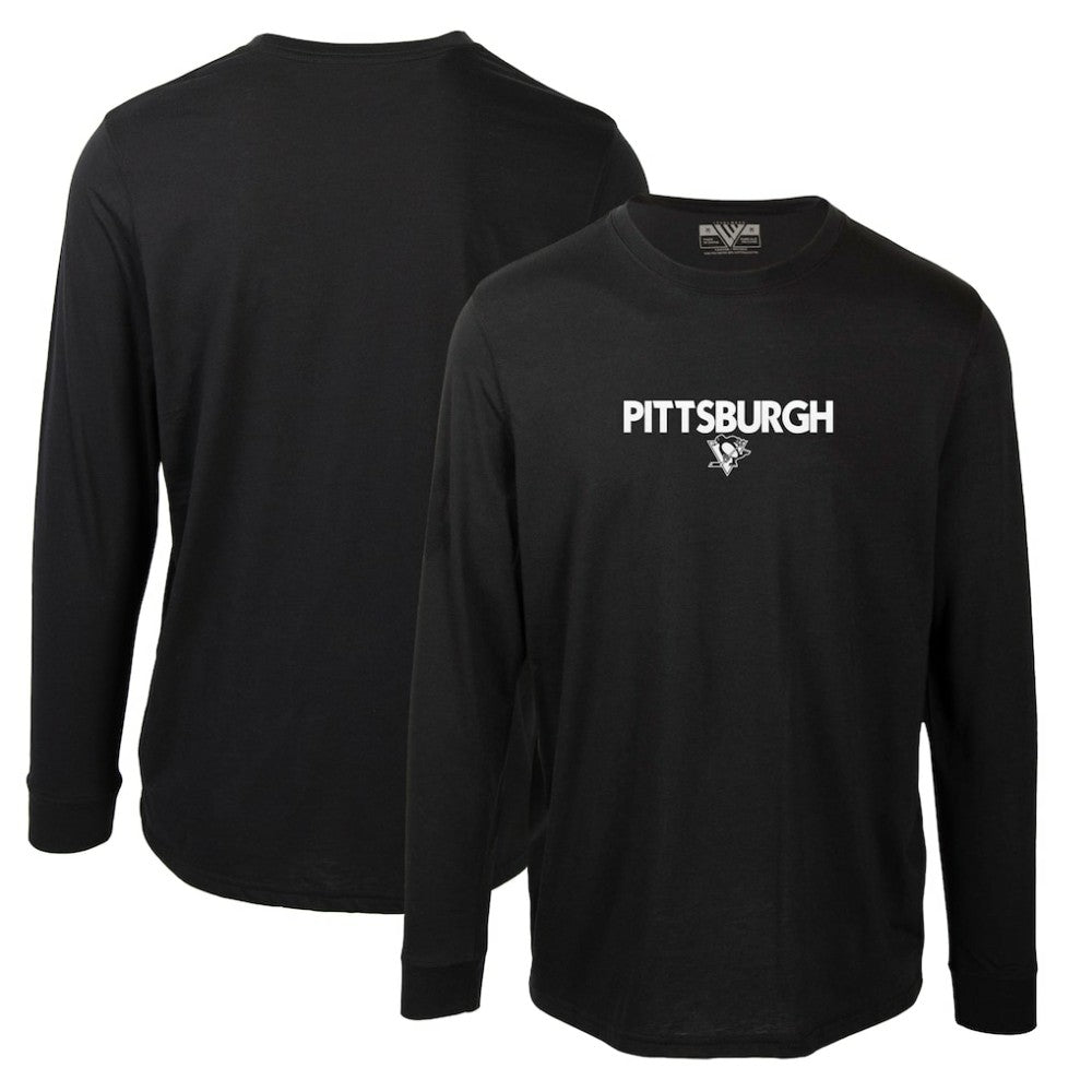 Pittsburgh Penguins Levelwear Oscar City Capsule Long Sleeve T-Shirt - Black - NHL