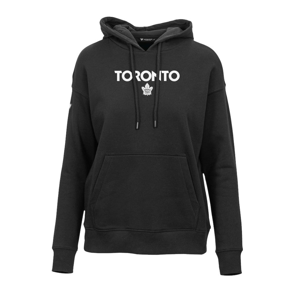 Toronto Maple Leafs Levelwear Women's Adorn City Capsule Pullover Hoodie - Black - NHL