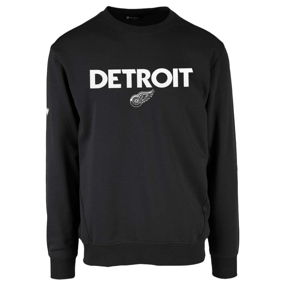 Detroit Red Wings Levelwear Zane City Capsule Pullover Sweatshirt - Black - NHL