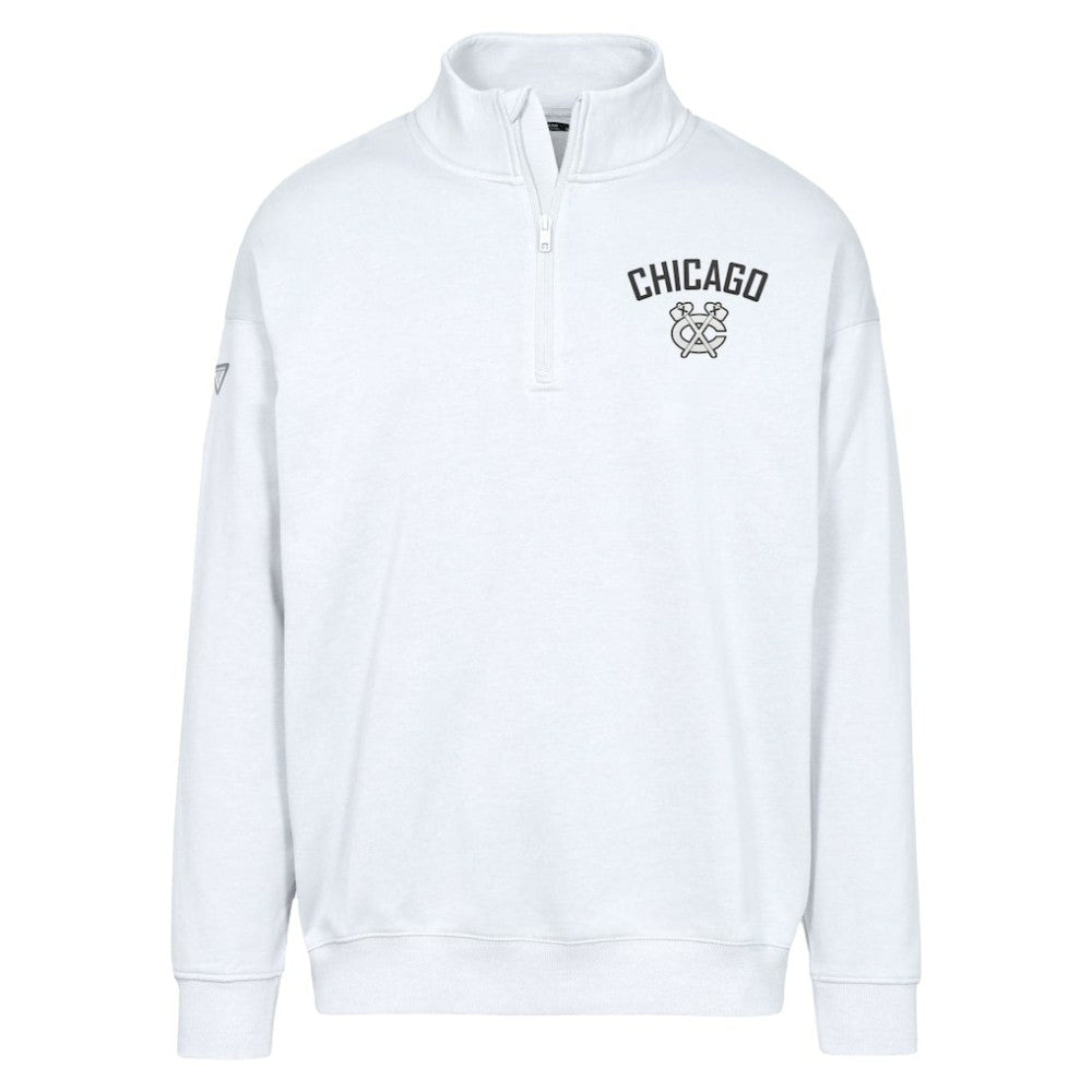 Chicago Blackhawks Levelwear Murray City Capsule Quarter-Zip Sweatshirt - White - NHL