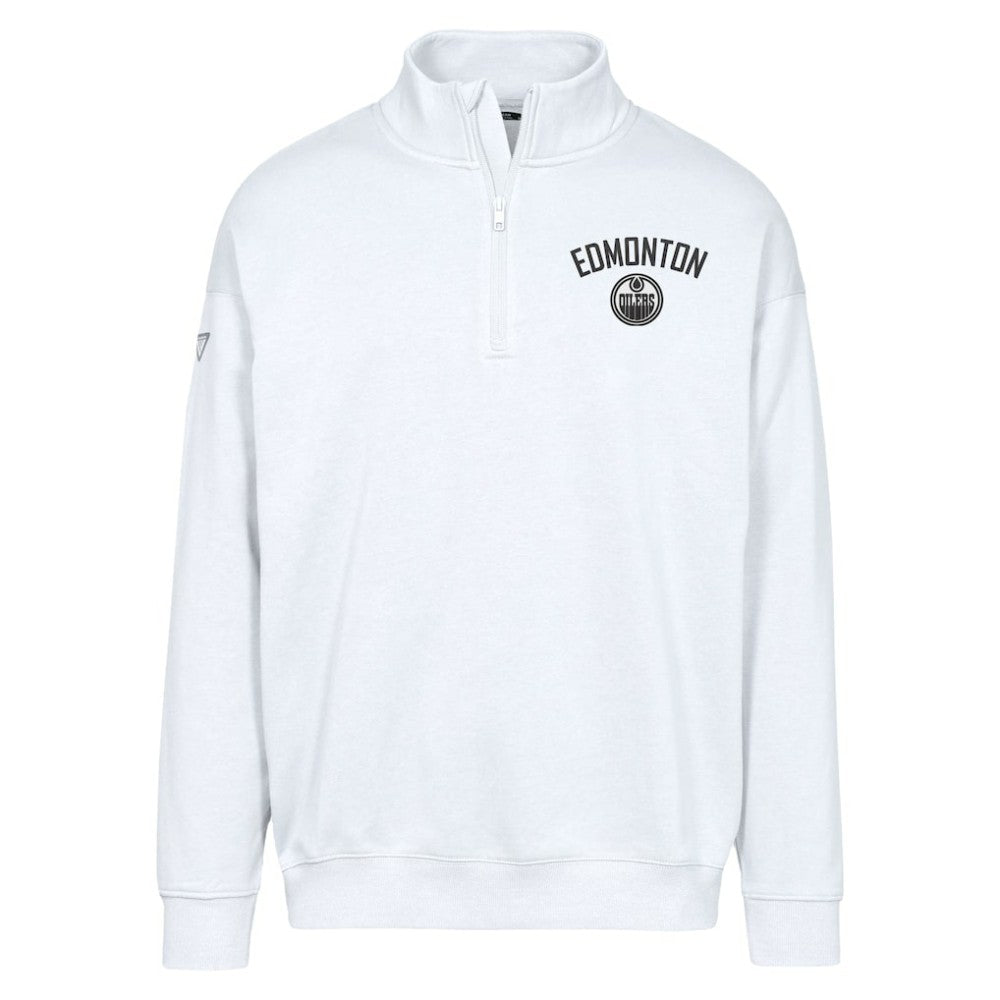 Edmonton Oilers Levelwear Murray City Capsule Quarter-Zip Sweatshirt - White - NHL