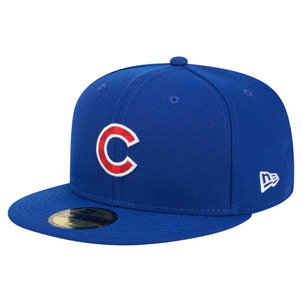 Chicago Cubs New Era Checkered Undervisor 59FIFTY Fitted Hat - MLB