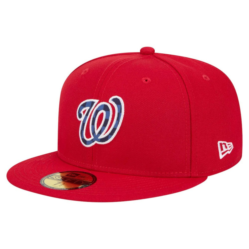 Washington Nationals New Era Checkered Undervisor 59FIFTY Fitted Hat - MLB