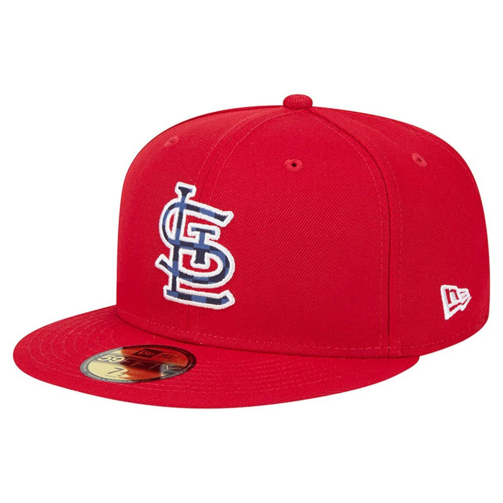 St. Louis Cardinals New Era Checkered Undervisor 59FIFTY Fitted Hat - MLB