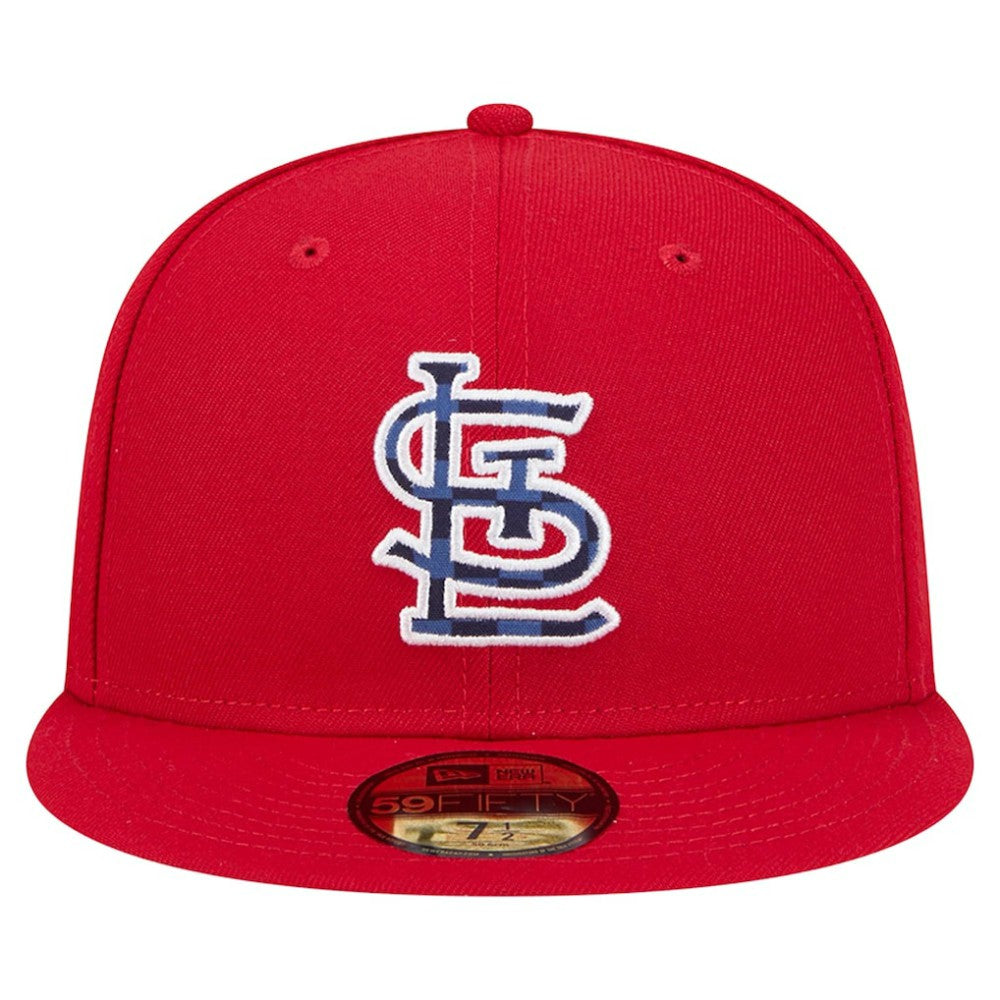 St. Louis Cardinals New Era Checkered Undervisor 59FIFTY Fitted Hat - MLB