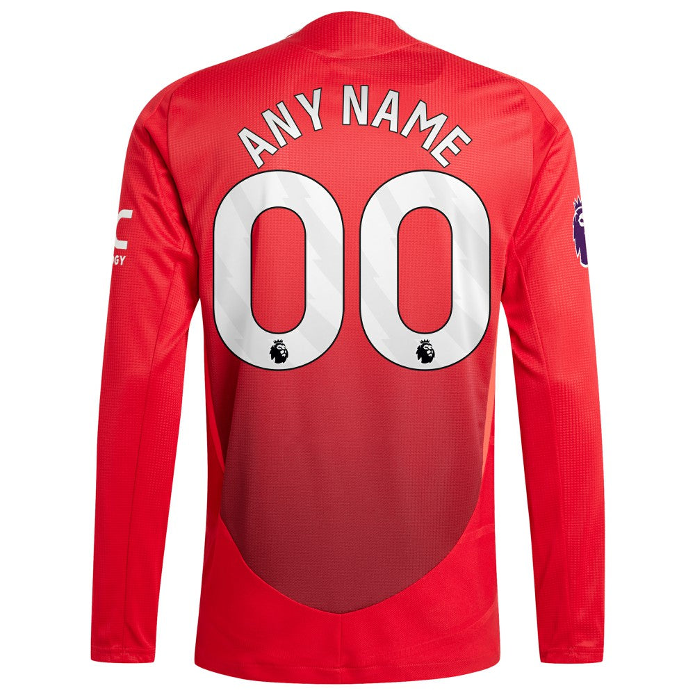 Manchester United 2024/25 Home Custom Long Sleeve Jersey Red | Adidas online