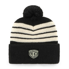 Chicago Blackhawks '47 Old Time Hockey Barn Cuffed Knit Hat with Pom - Black - NHL