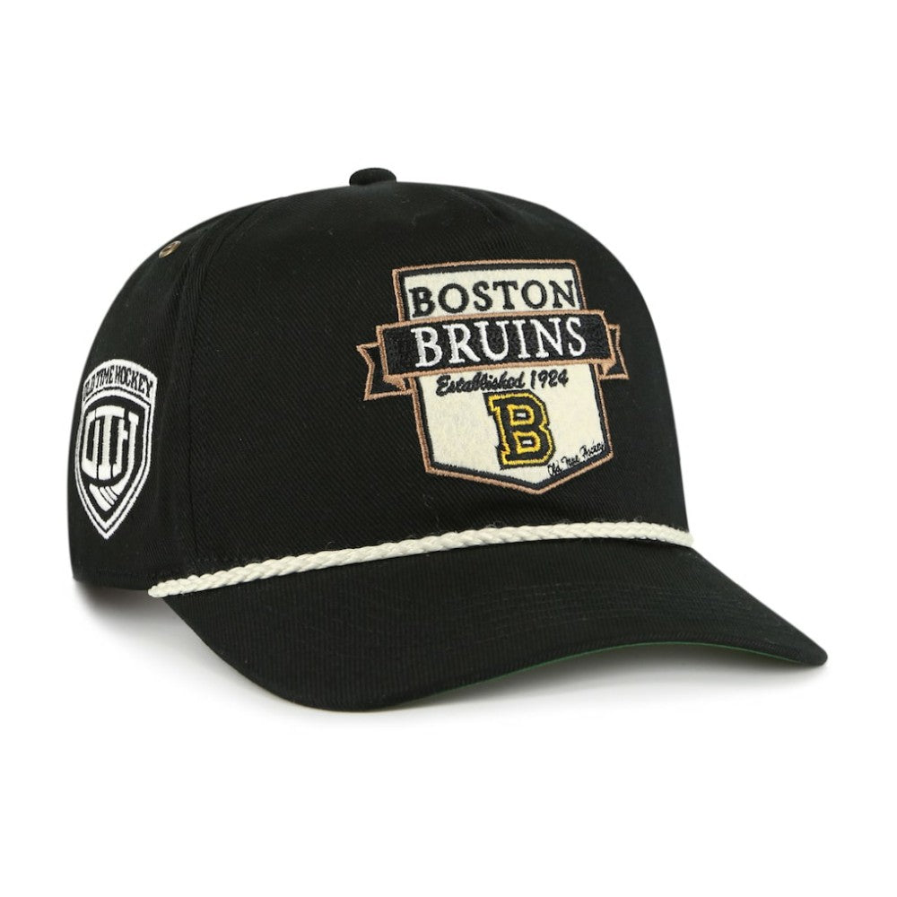Boston Bruins '47 Old Time Hockey Rafter Sure Shot Hitch Adjustable Hat - Black - NHL
