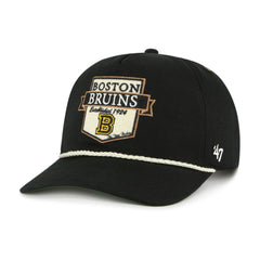 Boston Bruins '47 Old Time Hockey Rafter Sure Shot Hitch Adjustable Hat - Black - NHL