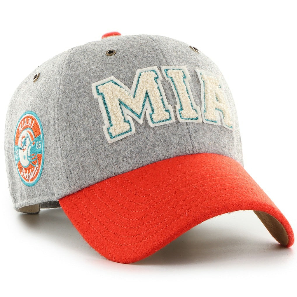 Miami Dolphins Stoney Clover Lane x '47 Unisex Block Clean Up Adjustable Hat Gray/Orange | 47 brand