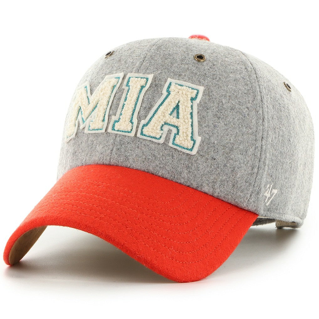 Miami Dolphins Stoney Clover Lane x '47 Unisex Block Clean Up Adjustable Hat Gray/Orange | 47 brand