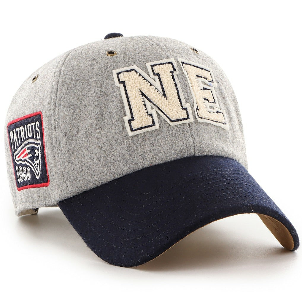 New England Patriots Stoney Clover Lane x '47 Unisex Block Clean Up Adjustable Hat Gray/Navy | 47 brand