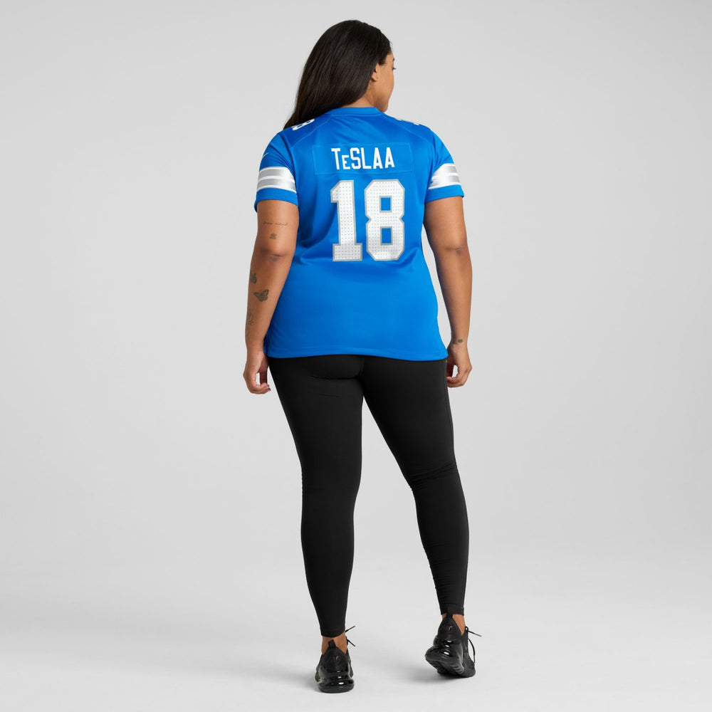 Isaac TeSlaa Detroit Lions Women's Game Player Jersey Blue | Nike for Sale