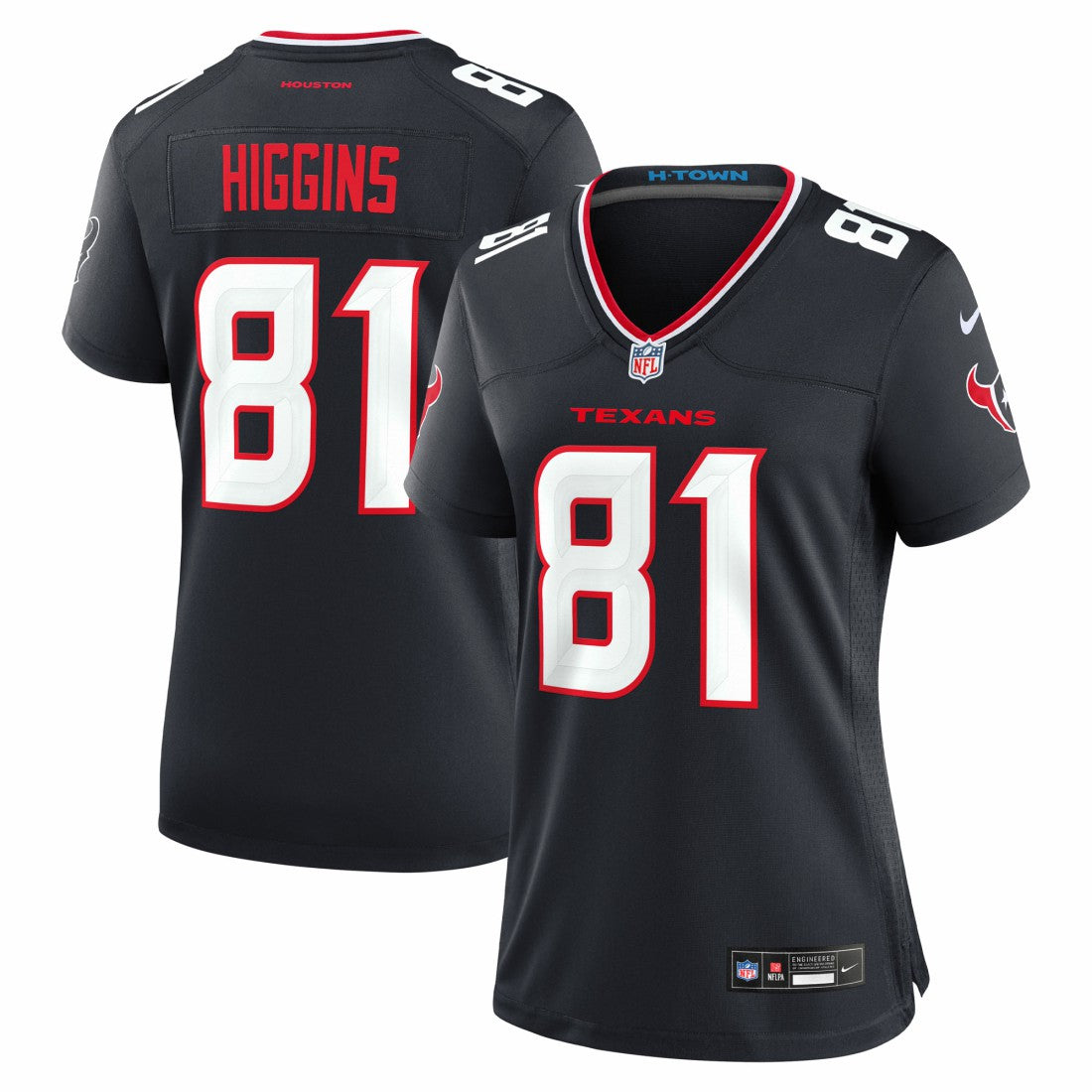 Jayden Higgins Houston Texans Women's Game Jersey Navy | Nike for Sale