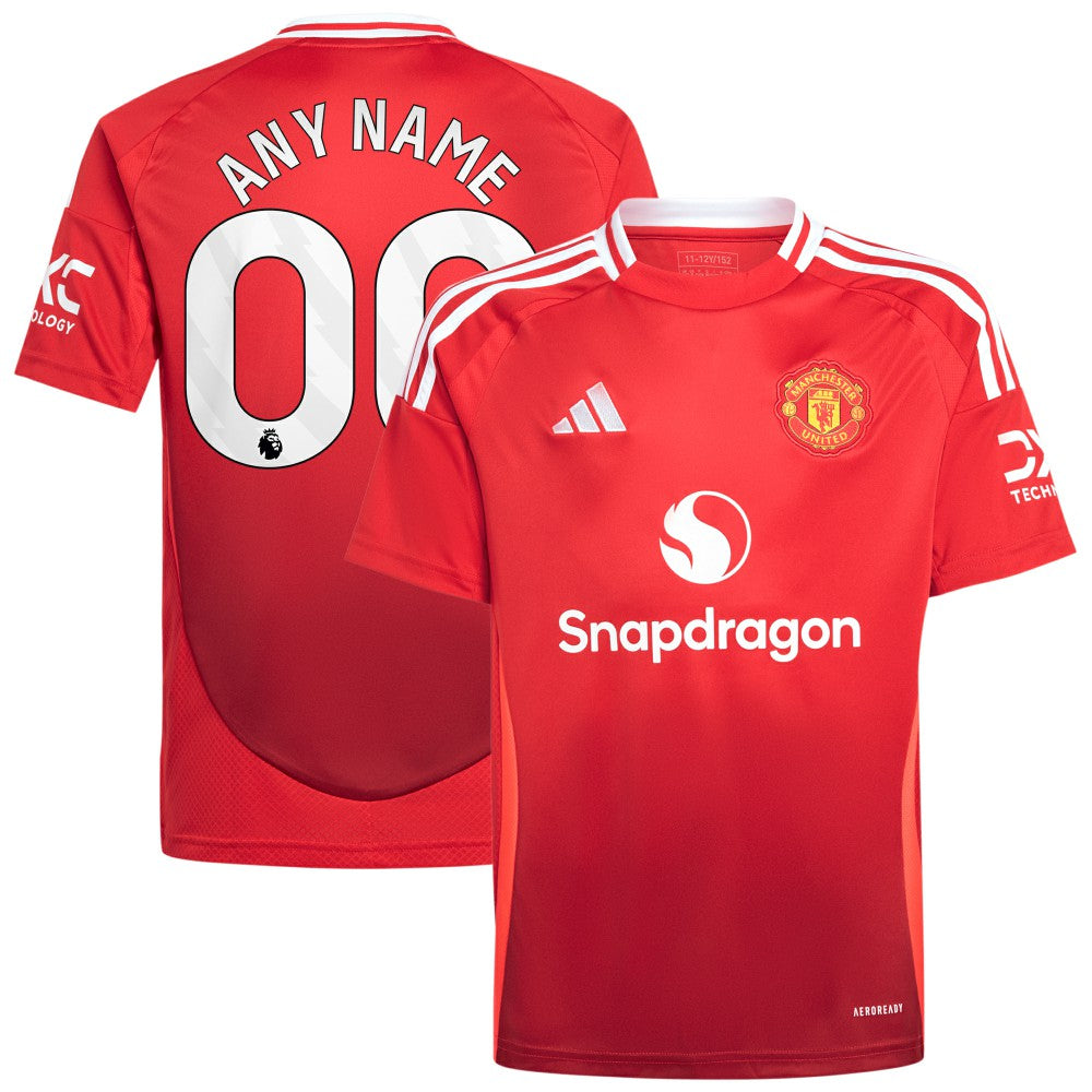 Manchester United Youth 2024/25 Home Replica Custom Jersey Red | Adidas cheap