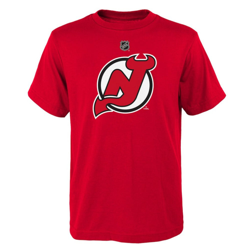 New Jersey Devils Youth Primary Logo T-Shirt - Red - NHL