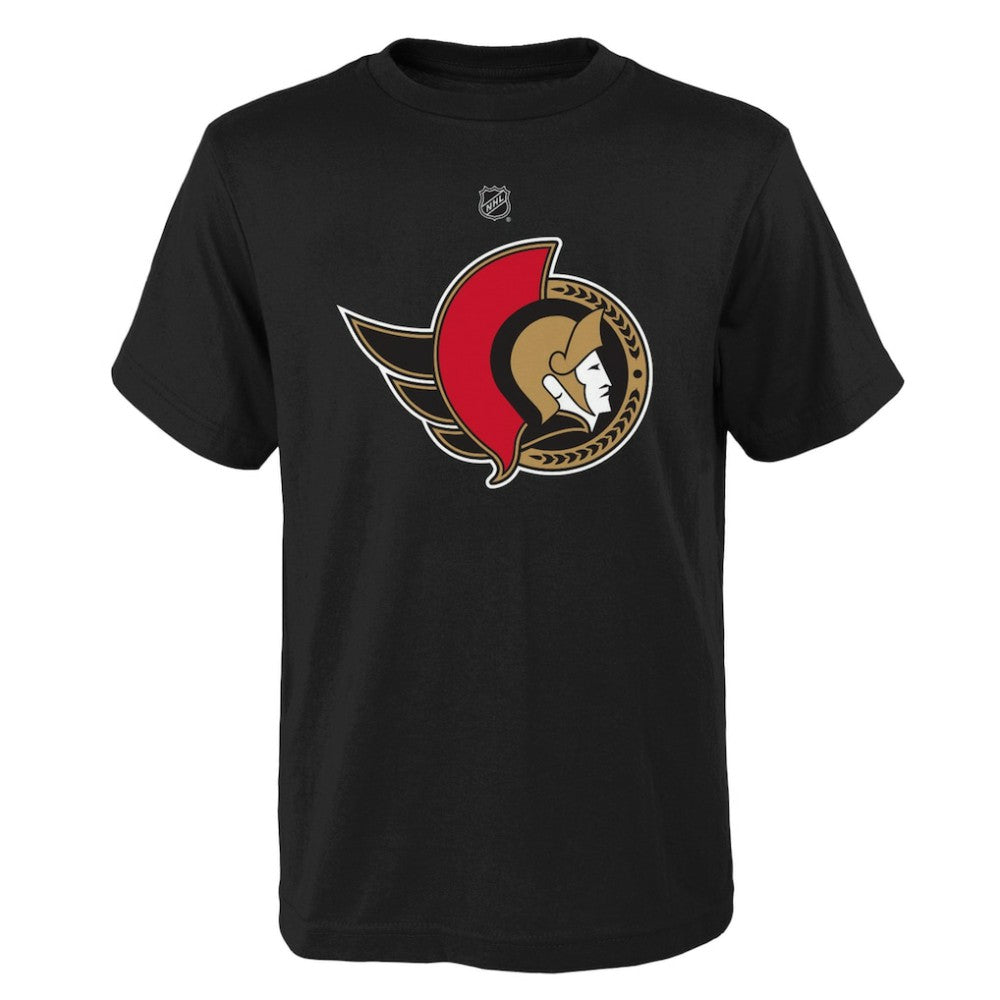 Ottawa Senators Youth Primary Logo T-Shirt - Black - NHL