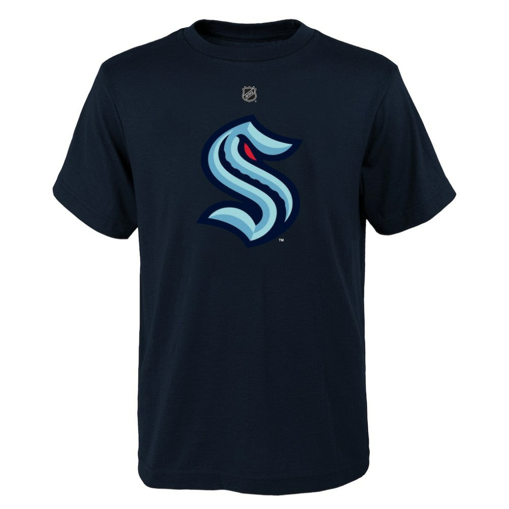 Seattle Kraken Youth Primary Logo T-Shirt - Deep Sea Blue - NHL
