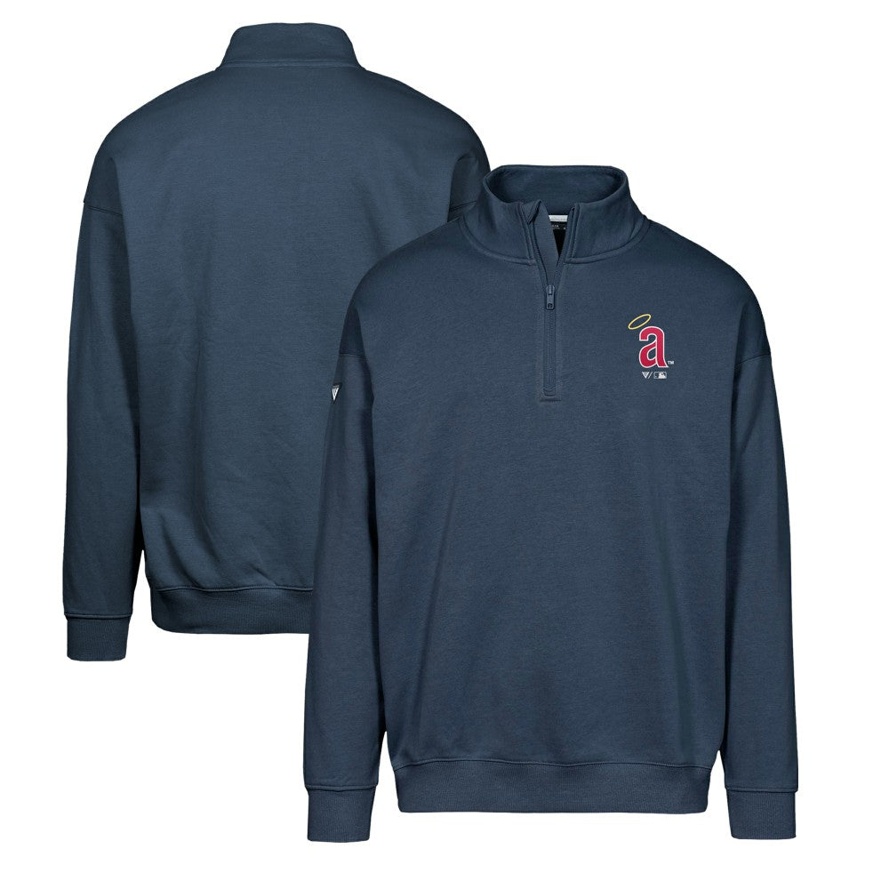 Los Angeles Angels Levelwear Murray Core Logo Quarter-Zip Pullover Top - MLB