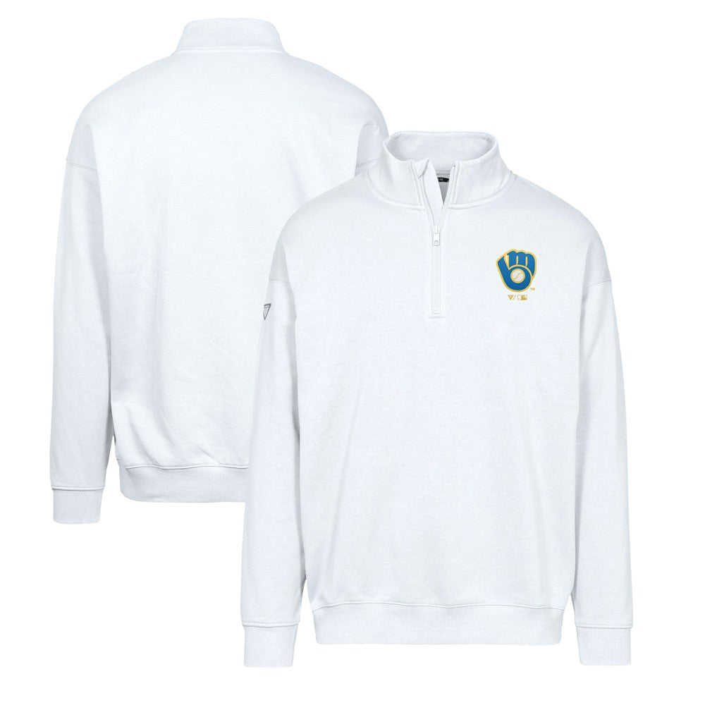 Milwaukee Brewers Levelwear Murray Core Logo Quarter-Zip Pullover Top - MLB