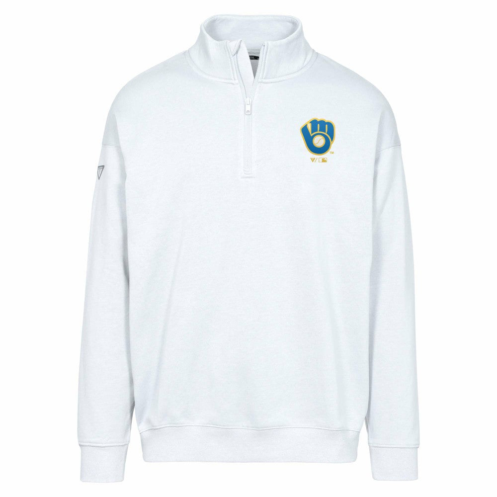 Milwaukee Brewers Levelwear Murray Core Logo Quarter-Zip Pullover Top - MLB