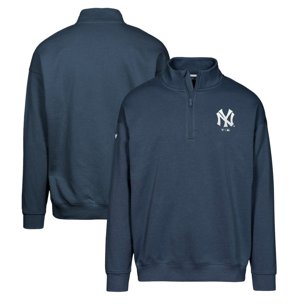 New York Yankees Levelwear Murray Core Logo Quarter-Zip Pullover Top - MLB