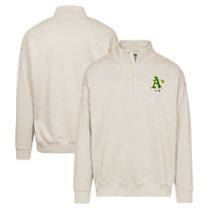 Athletics Levelwear Murray Core Logo Quarter-Zip Pullover Top - MLB