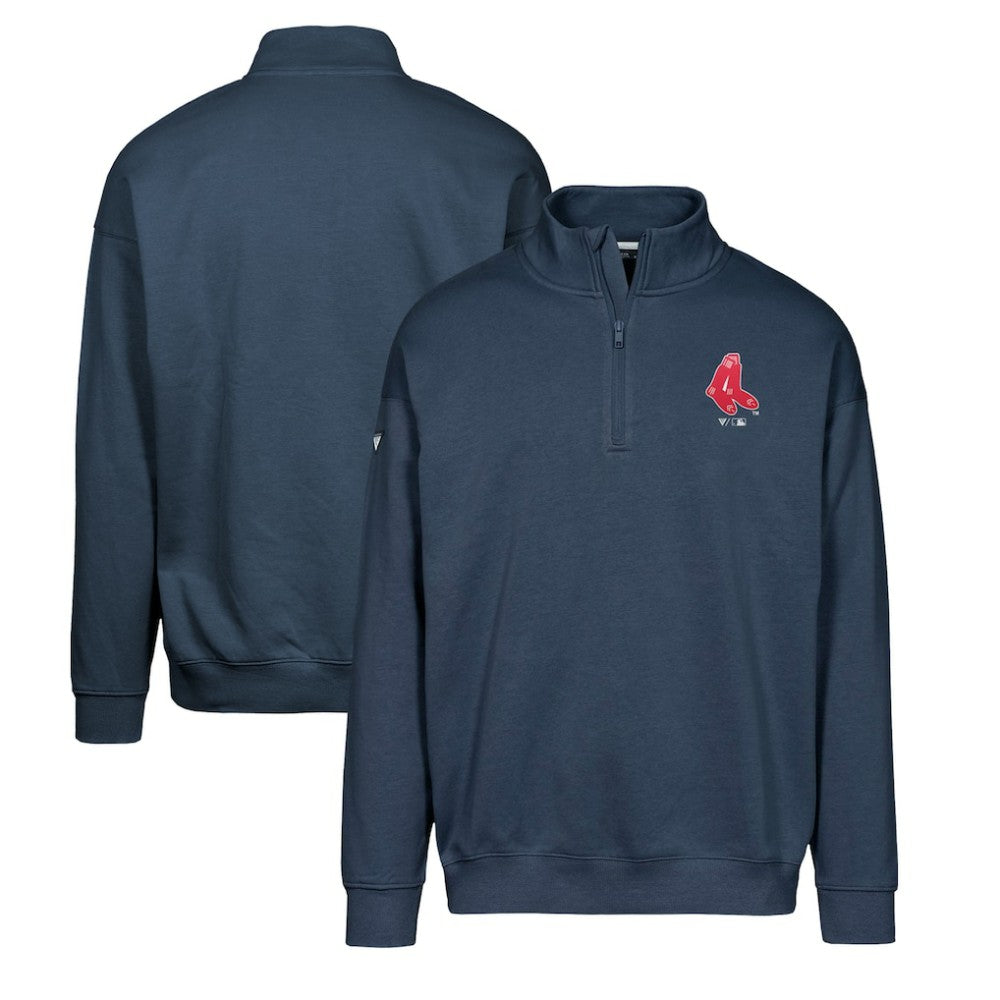 Boston Red Sox Levelwear Murray Core Logo Quarter-Zip Pullover Top - MLB
