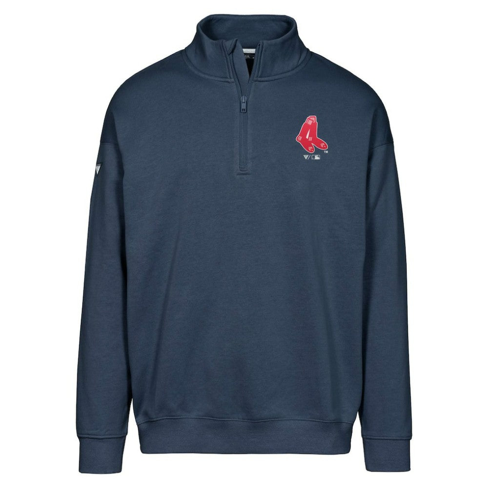 Boston Red Sox Levelwear Murray Core Logo Quarter-Zip Pullover Top - MLB