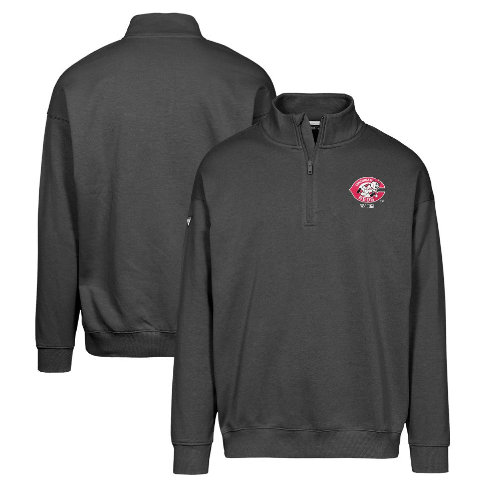 Cincinnati Reds Levelwear Murray Core Logo Quarter-Zip Pullover Top - MLB