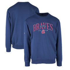 Atlanta Braves Levelwear Zane Cooperstown Collection Retro Spellout Pullover Sweatshirt - MLB