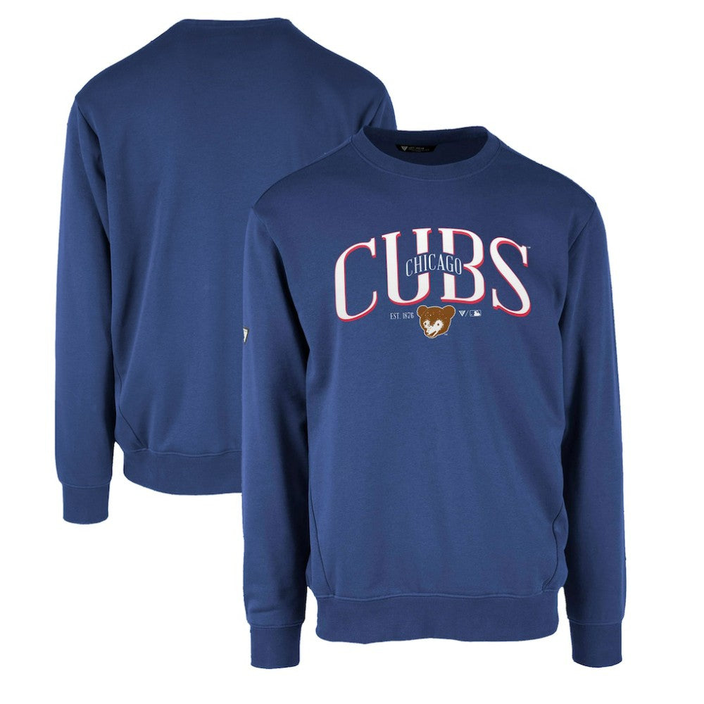 Chicago Cubs Levelwear Zane Cooperstown Collection Retro Spellout Pullover Sweatshirt - MLB