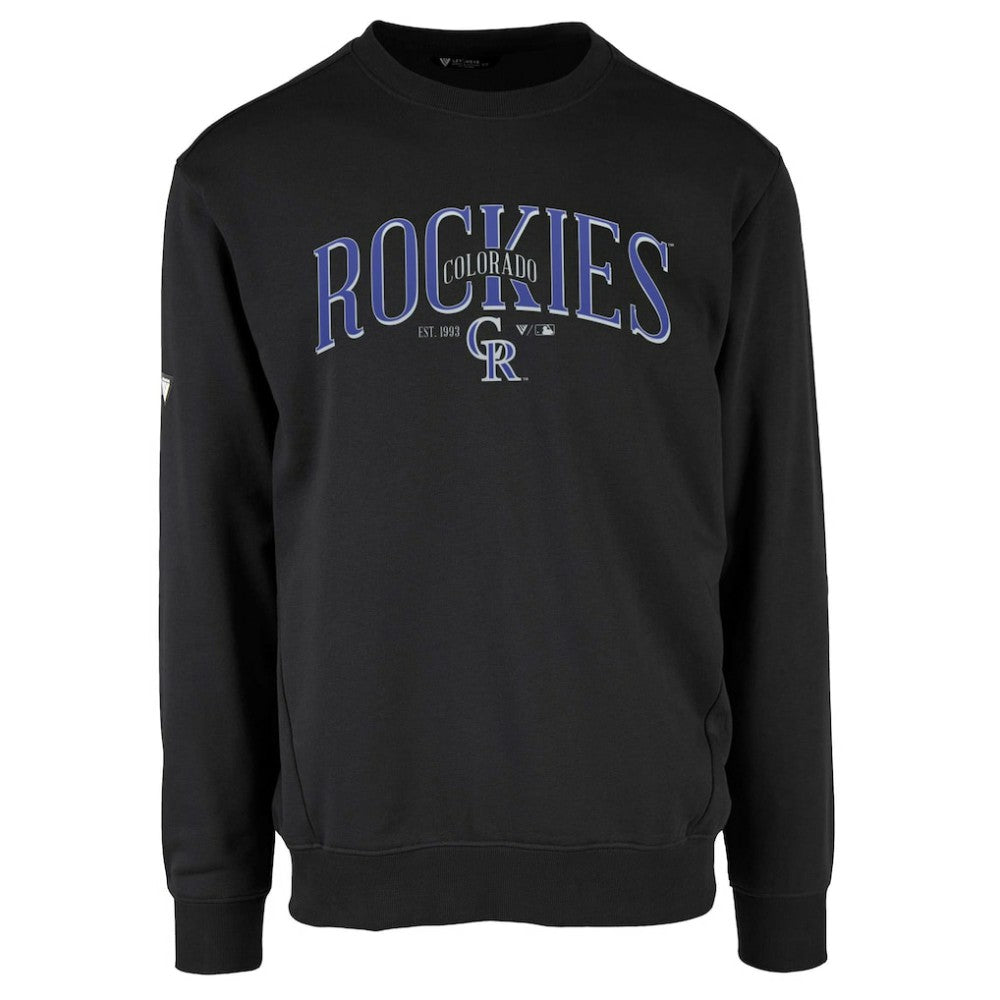 Colorado Rockies Levelwear Zane Cooperstown Collection Retro Spellout Pullover Sweatshirt - MLB